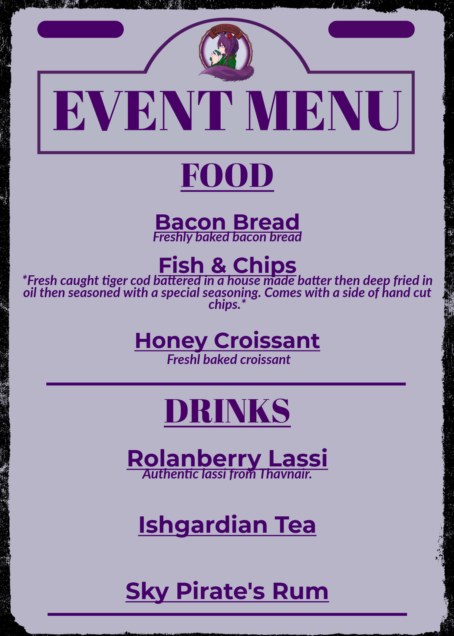 Event Menu