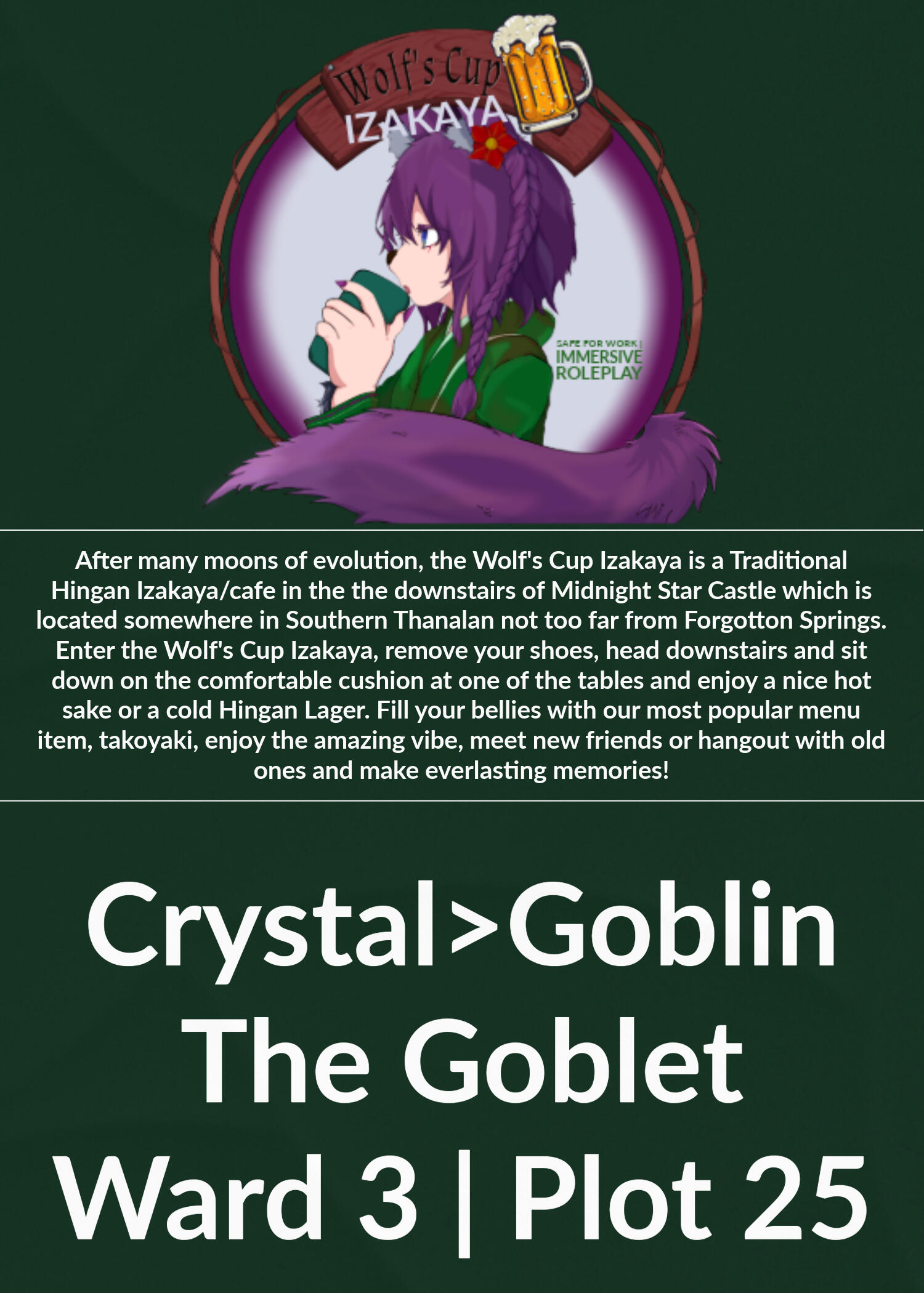 Wolf's Cup Title Page